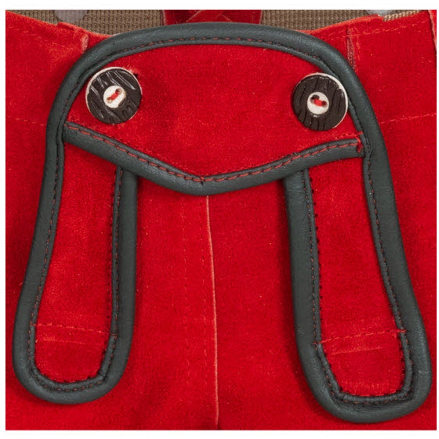 Nübler Kinderlederhose kurz Reddi Rot