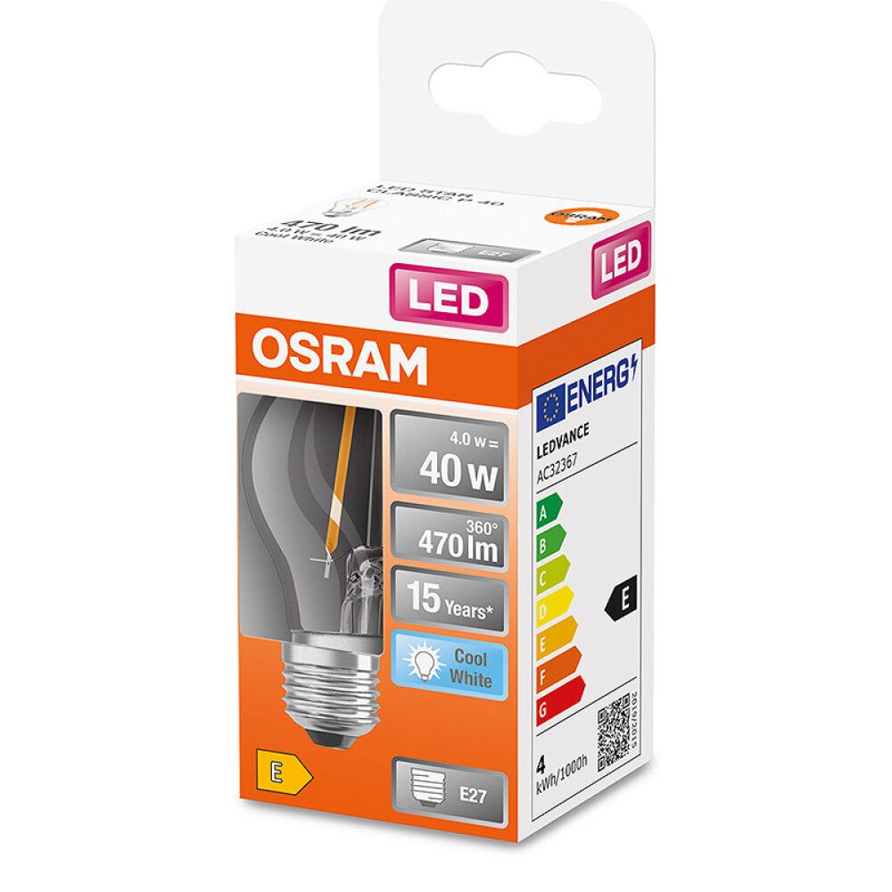 LYSPÆRE OSRAM LED CLP FIL E27 470LM 4W