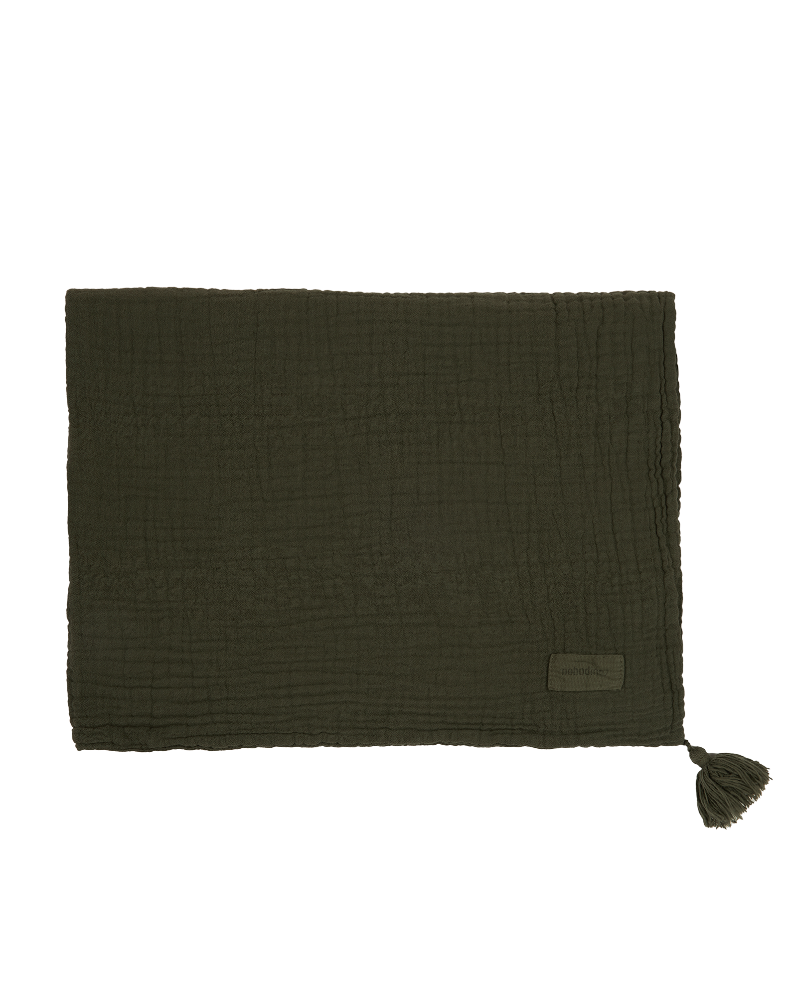 Couverture wabi-sabi en double gaze de coton lavé | Vert