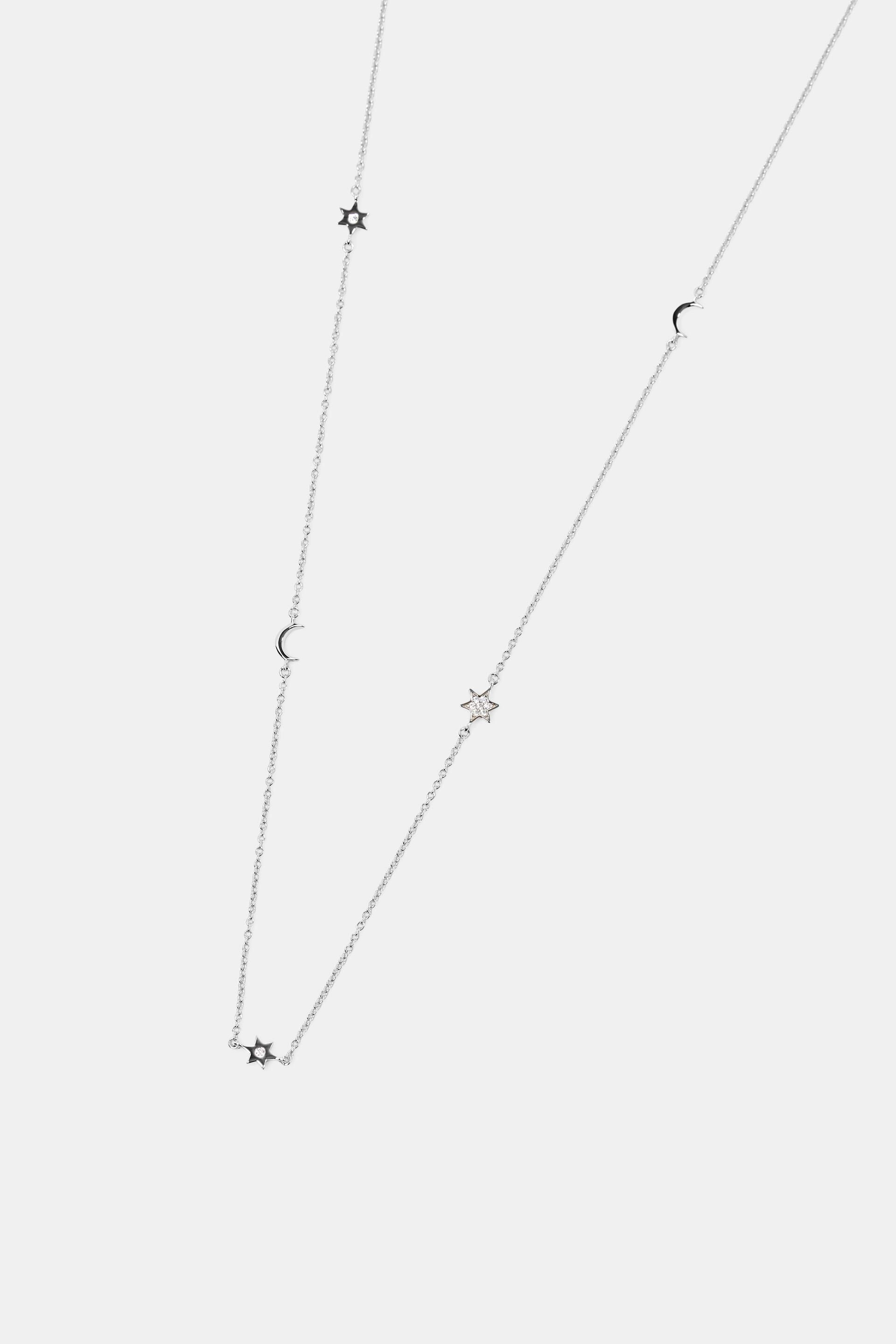 Collier orné de breloques fixes, argent sterling
