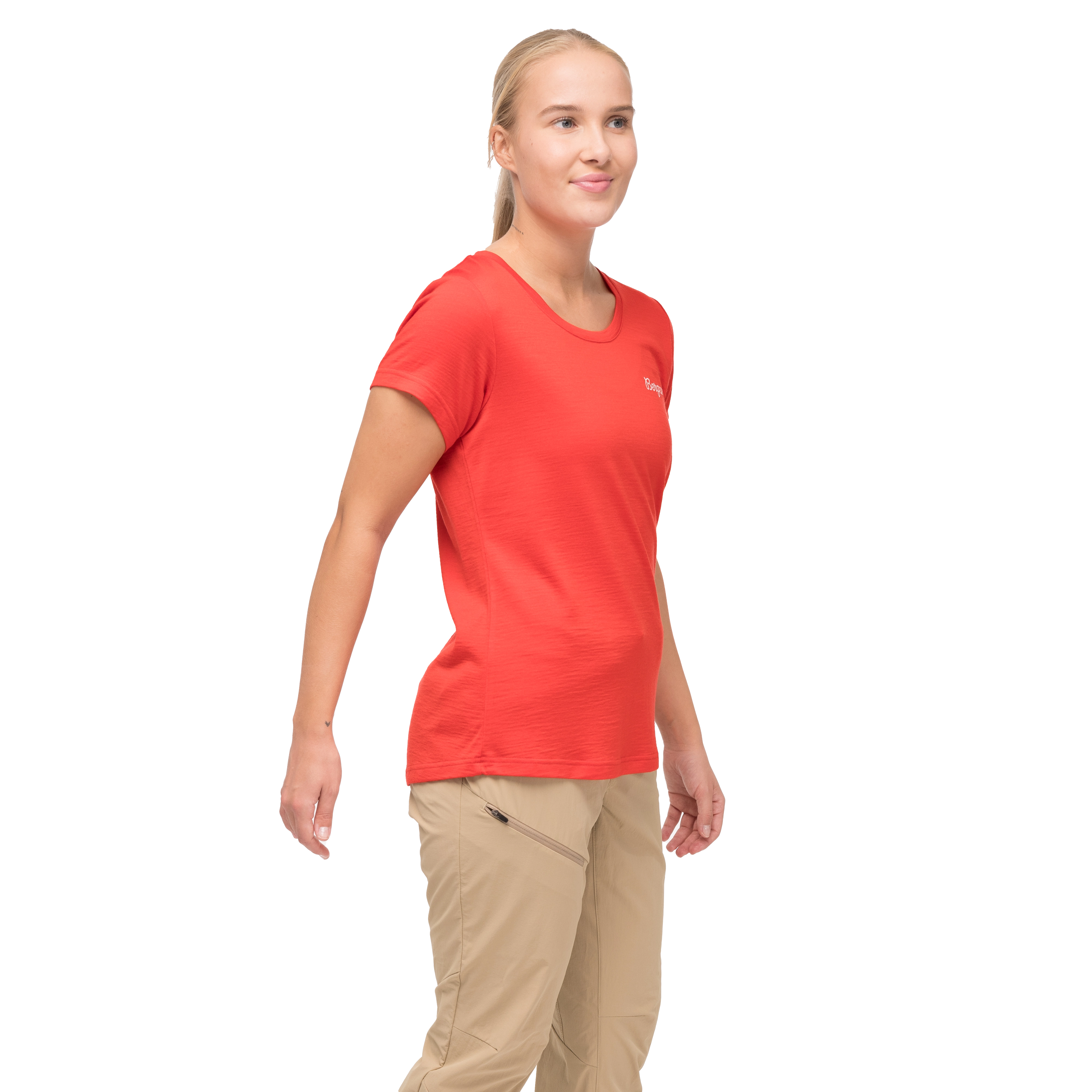 Rabot Emblem Wool Tee Women Fire Red