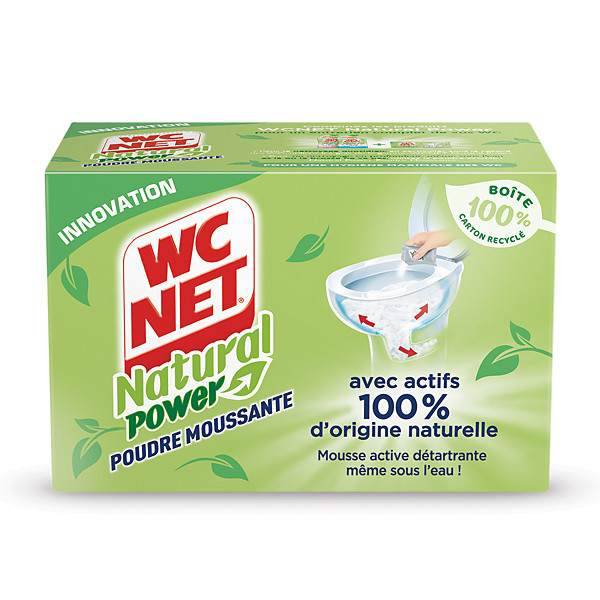 Poudre détartrante WC Net Natural Power, boîte de 6 sachets