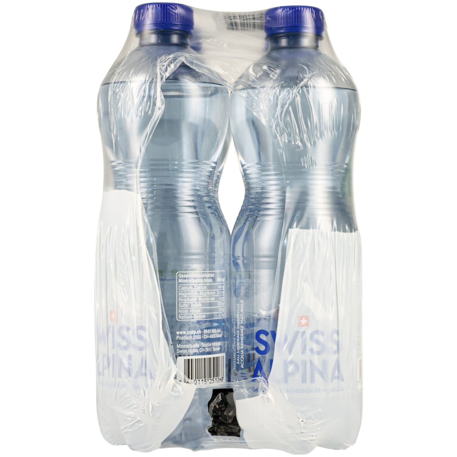 Swiss Alpina Blau Mineralwasser mit Kohlensäure 6x50cl -300cl