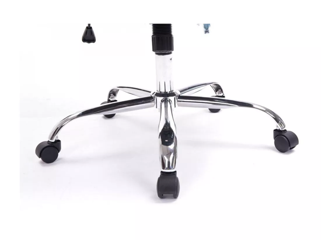 Chaise de bureau - Similicuir & Métal chromé - Noir - Thor