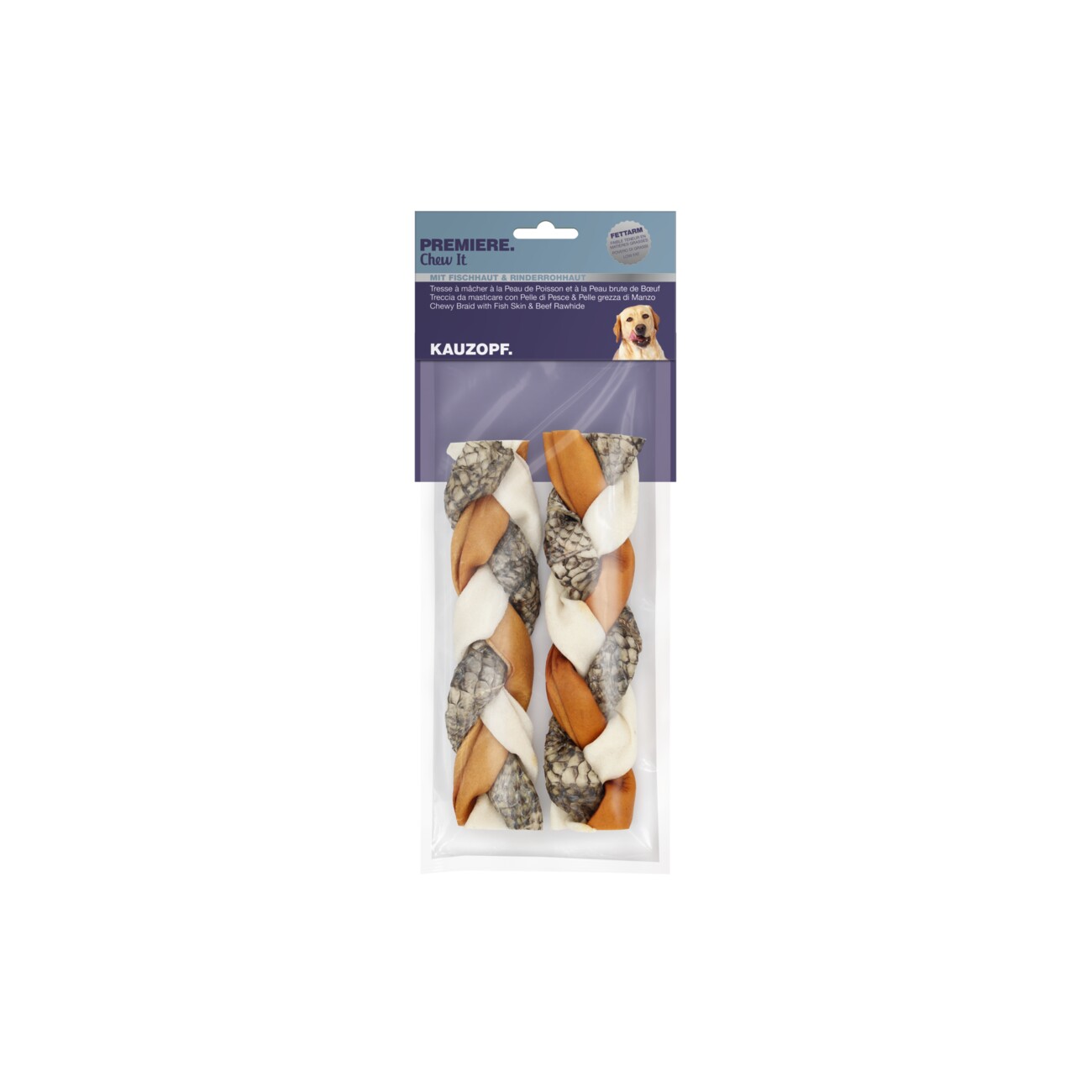 PREMIERE Kauzopf aus Fischhaut & Rinderrohhaut 130g