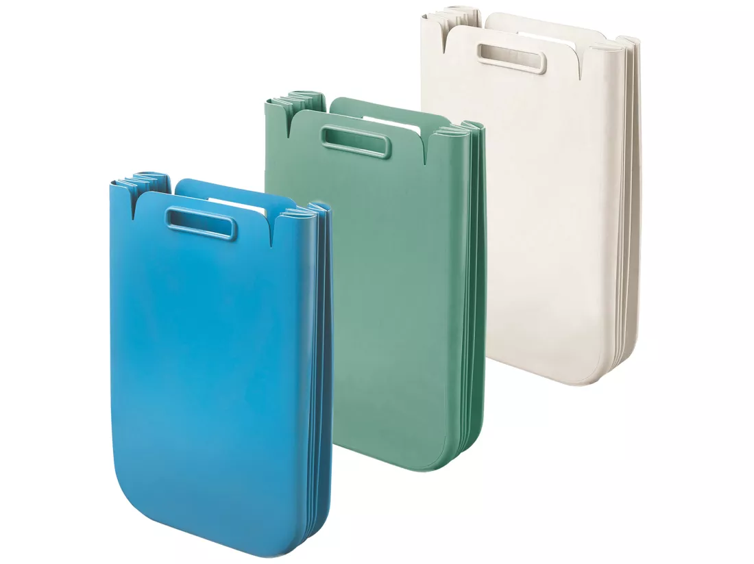 Cube de déchets multi-moussant 3x set pliable 25 litres One (total 75L), en plastique recyclé, 45x30 cms, en couleur