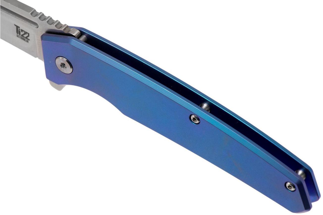 Ontario Ti 22 Ultrablue 9800 Blue Titanium zakmes