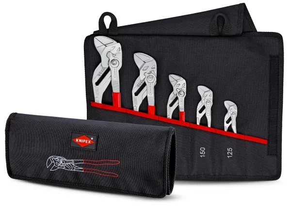 KNIPEX - Tunge og rilletangssæt - 5 stykker - i værktøjsrulle