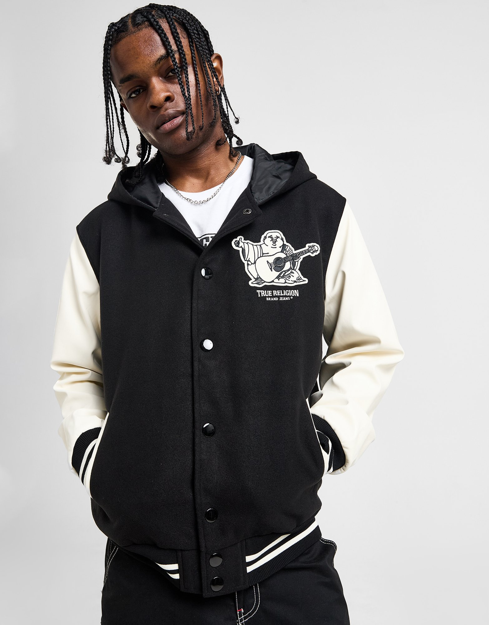 True Religion Veste Varsity 2 Tone Homme