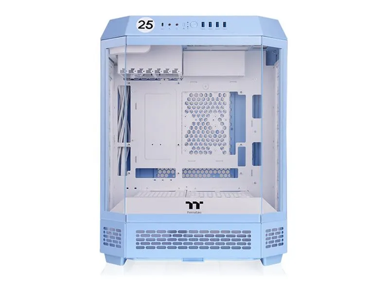 Thermaltake The Tower 600 - Mid tower - ATX - sidepanel med vindue (hærdet glas) - ingen strømforsyning (PS/2) - hydrangea-blå - USB/Lyd