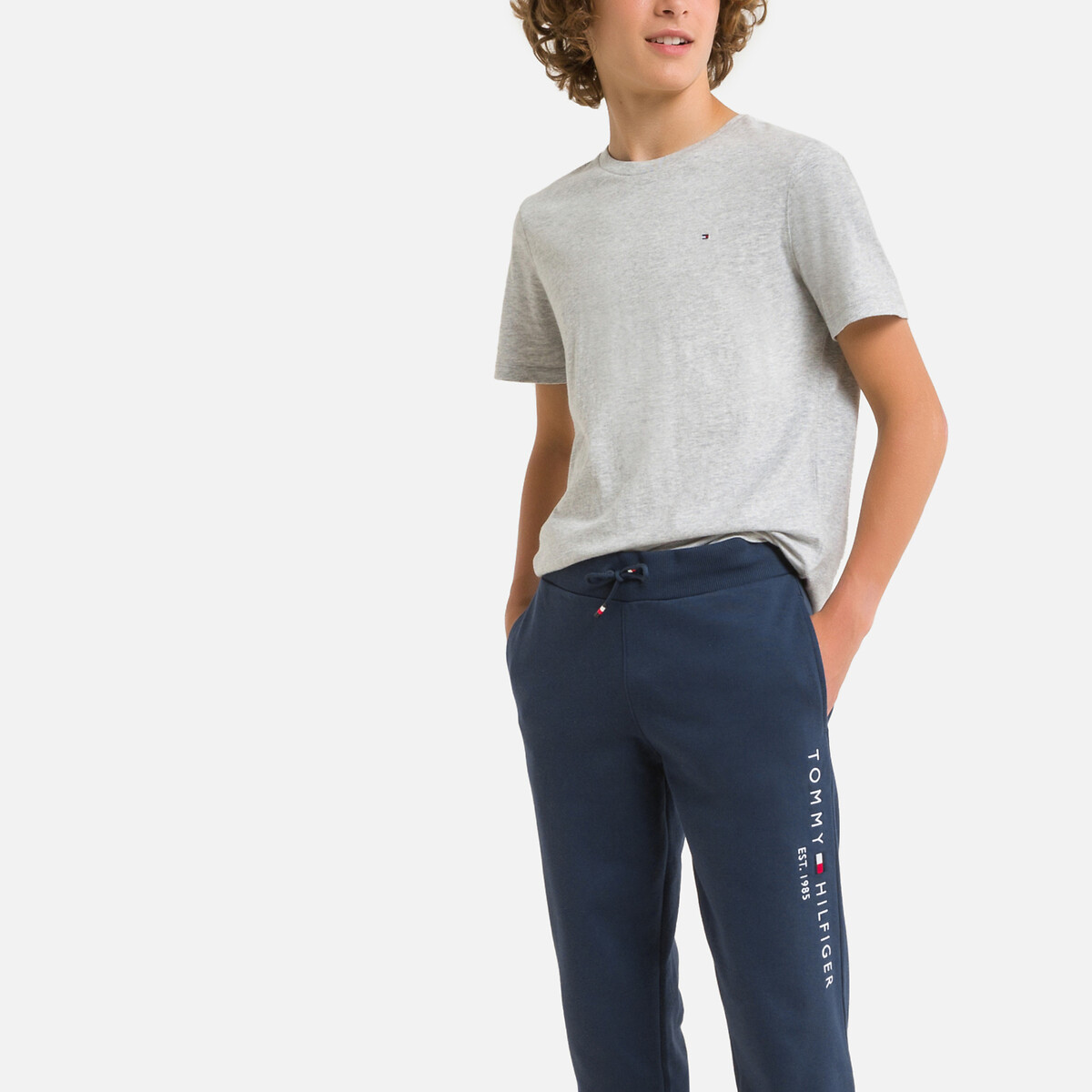 TOMMY HILFIGER<br>Camiseta de gola redonda em algodão orgânico