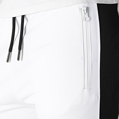 Pantalon Jogging Training Bande Mesh 0035 Blanc Noir