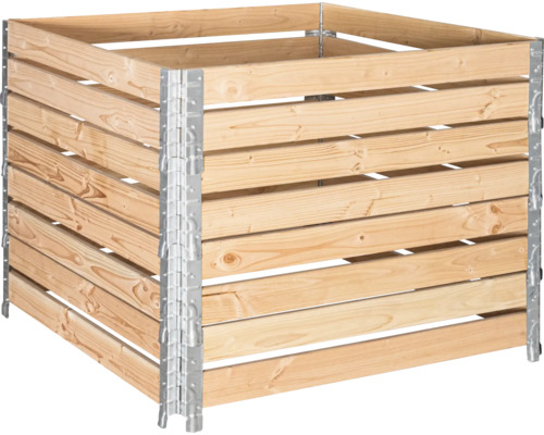 Composteersysteem modulair type 604 Douglasspar zonder deksel 80 x 80 x 77 cm naturel