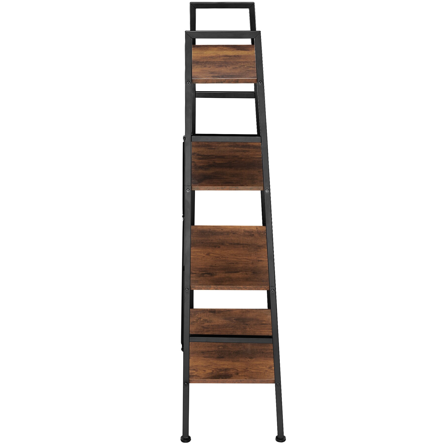tectake® Leiterregal, Industrial Style, mit 4 Ebenen, inklusive Kippschutz, 57,5 x 35,5 x 139 cm
