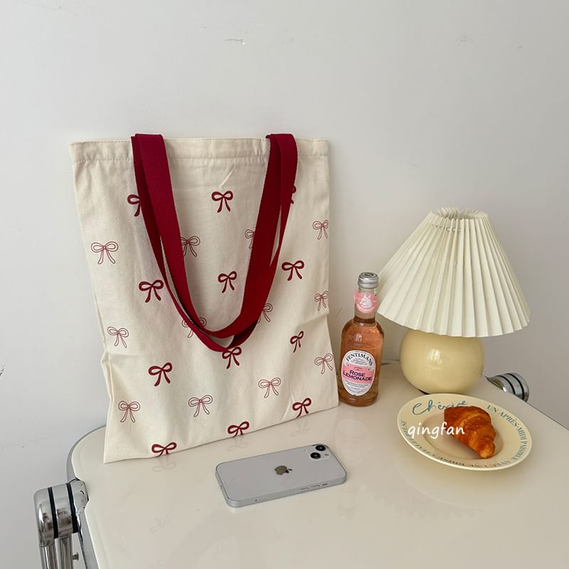 Basaran - Canvas draagtas met strikprint