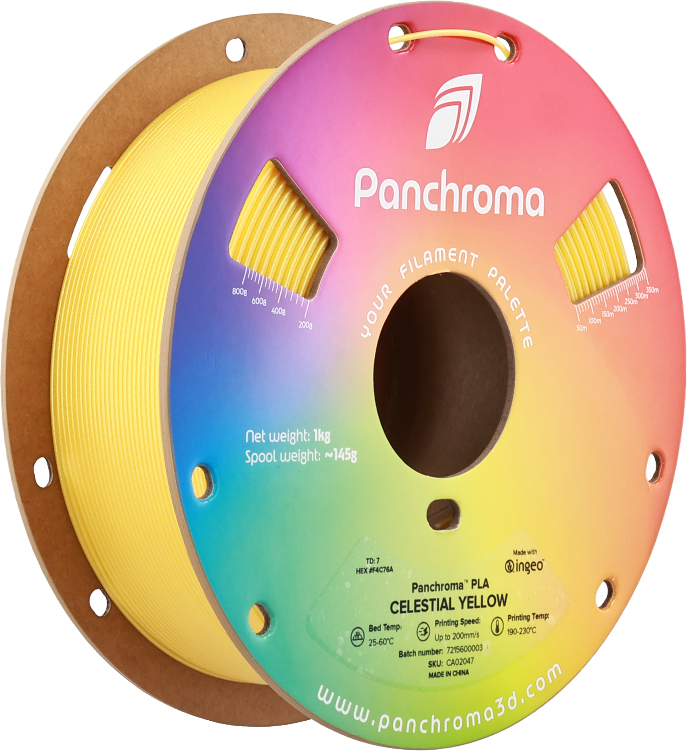 Polymaker  Panchroma™ PLA Celestial Yellow, 1,75 mm / 1000 g    Pastellfarbener Glanz in Yellow