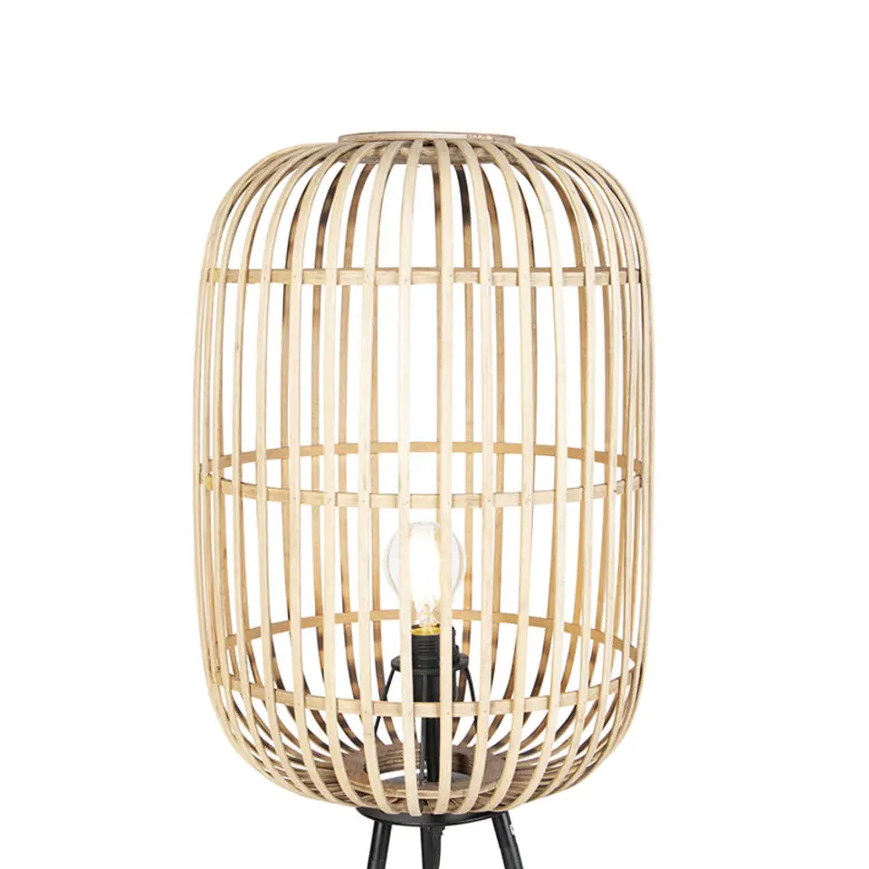 Qazqa vloerlampen manila beige e27