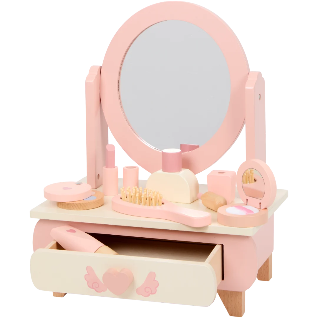 Houten make-up tafel 8-delig