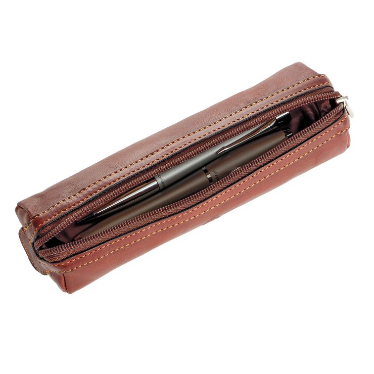 Tony Perotti Pen Case, Mini Mørkebrun