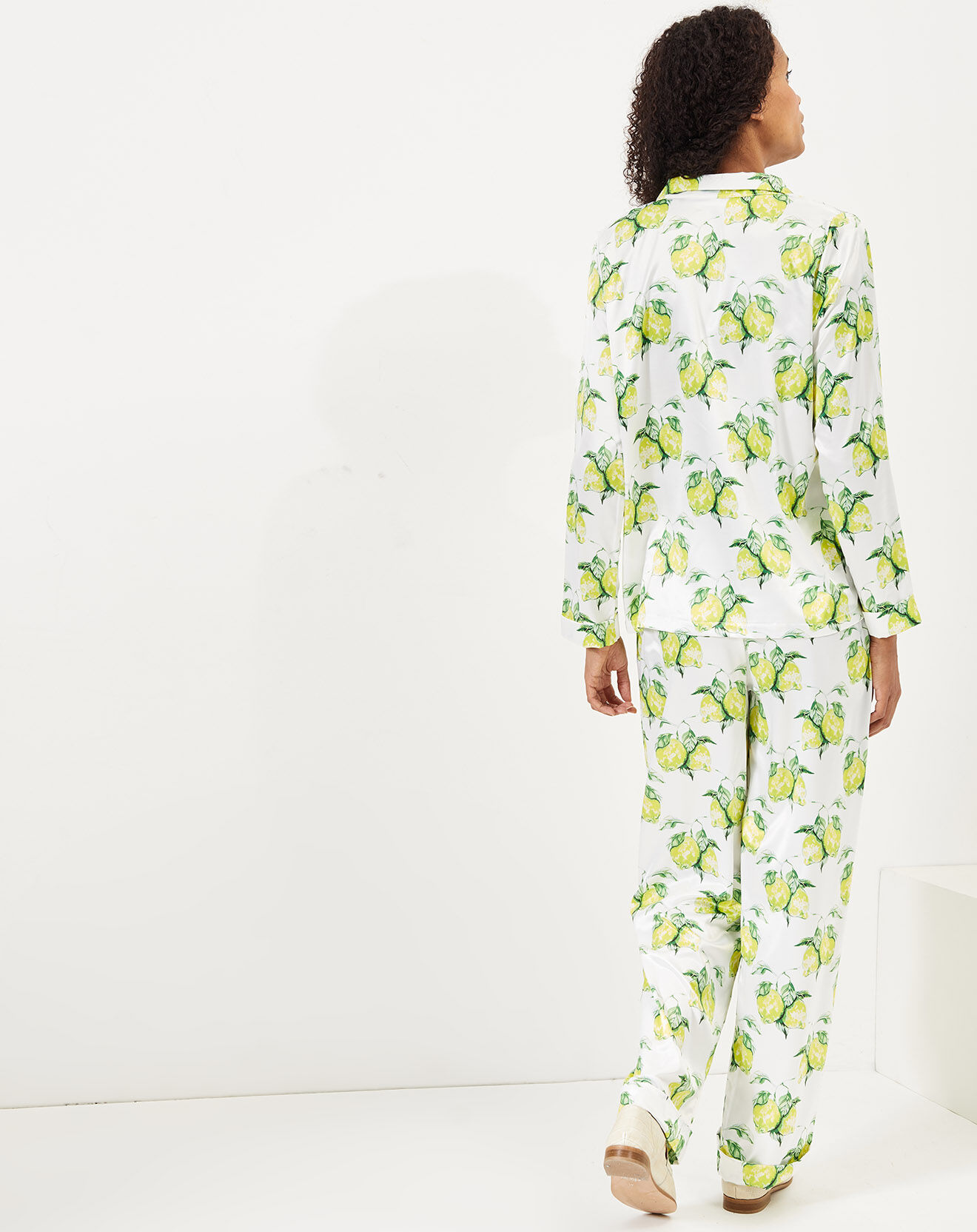 Quartier Latin Pyjama satiné Lemon blanc/jaune/vert