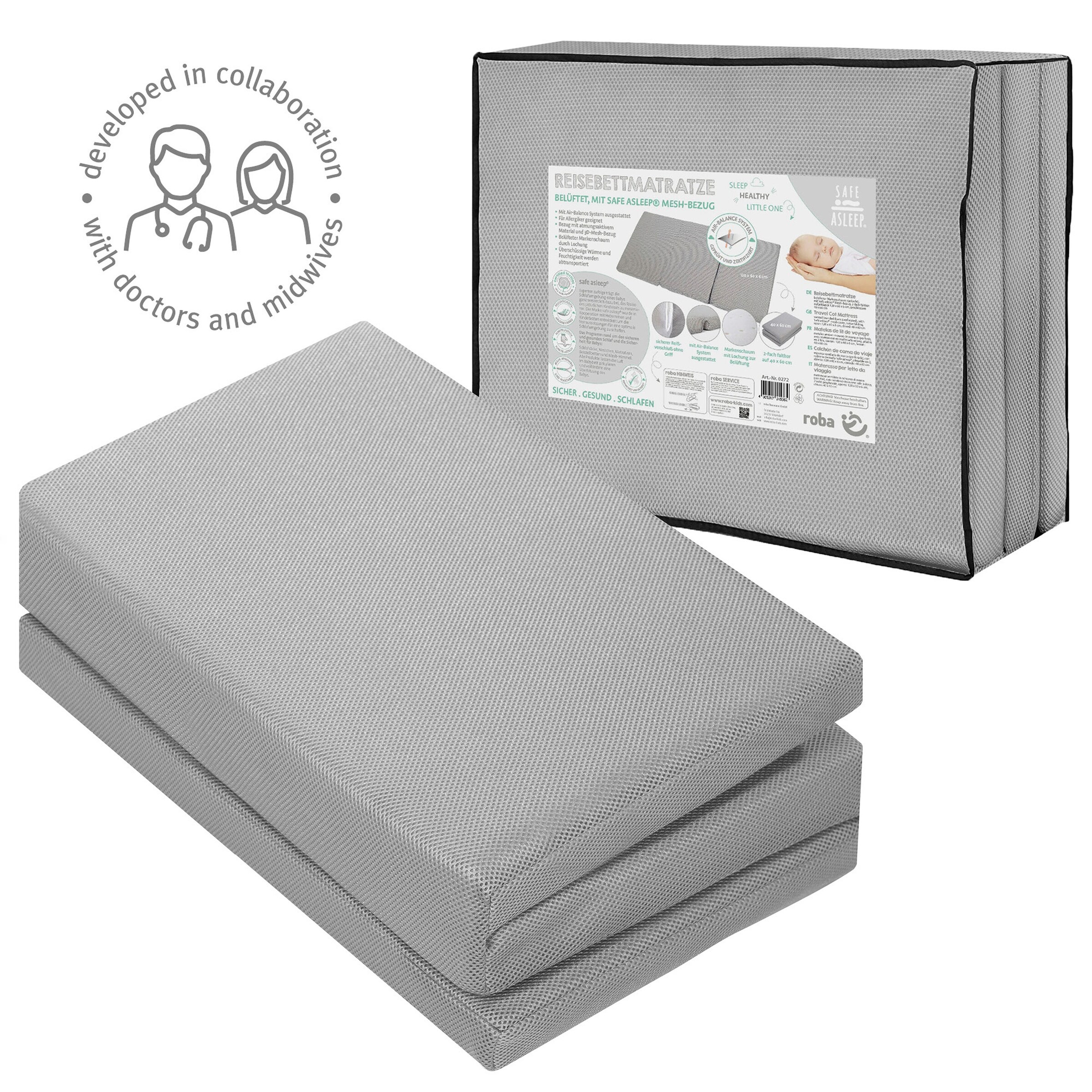 roba Reisebettmatratze Air, 60x120 cm safe asleep®