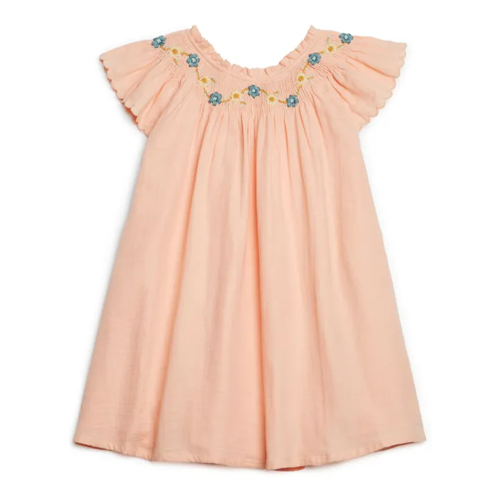 Louise Misha Robe Brodée Edith | Corail