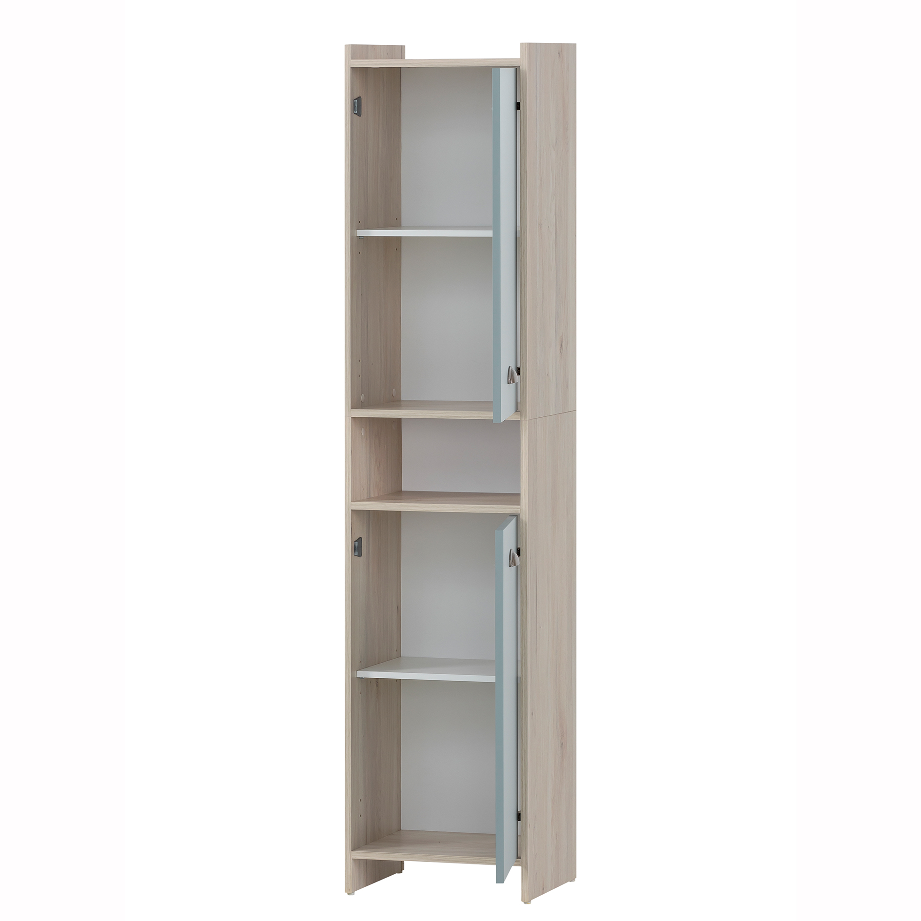 Hochschrank - taubenblau - Sandeiche - 40,2 cm