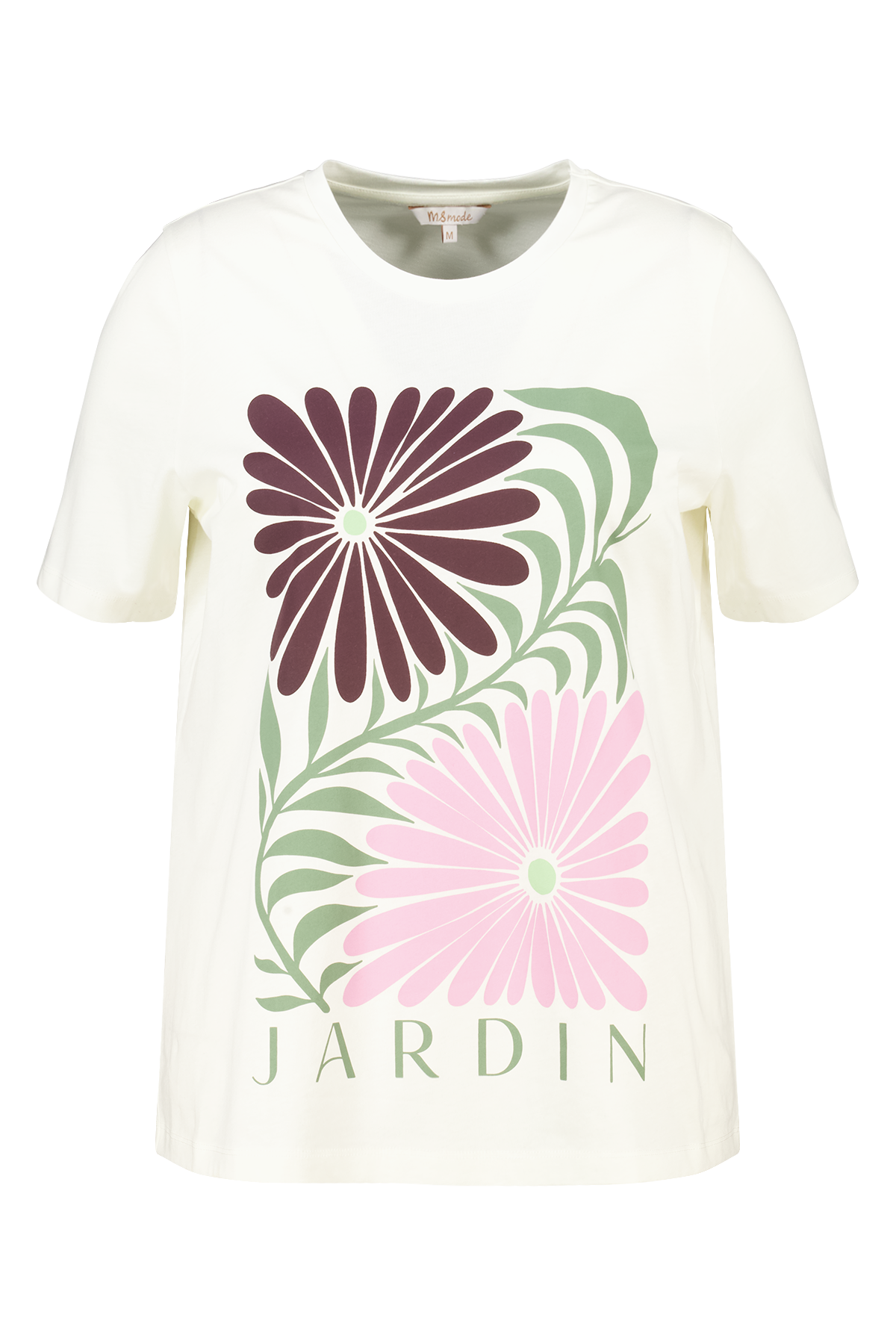 T-shirt met print Gebroken wit