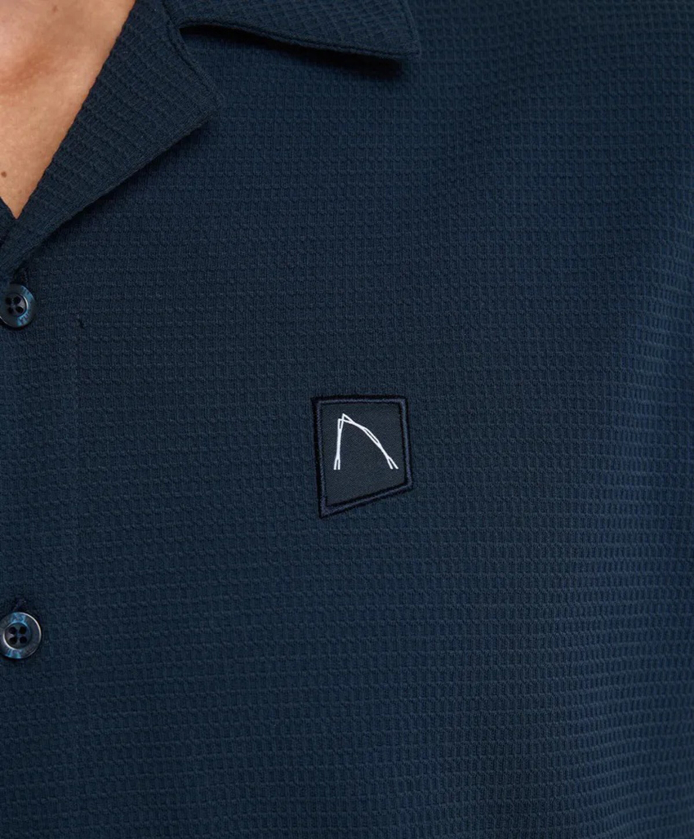 Chasin' Heren overhemd korte mouw blauw