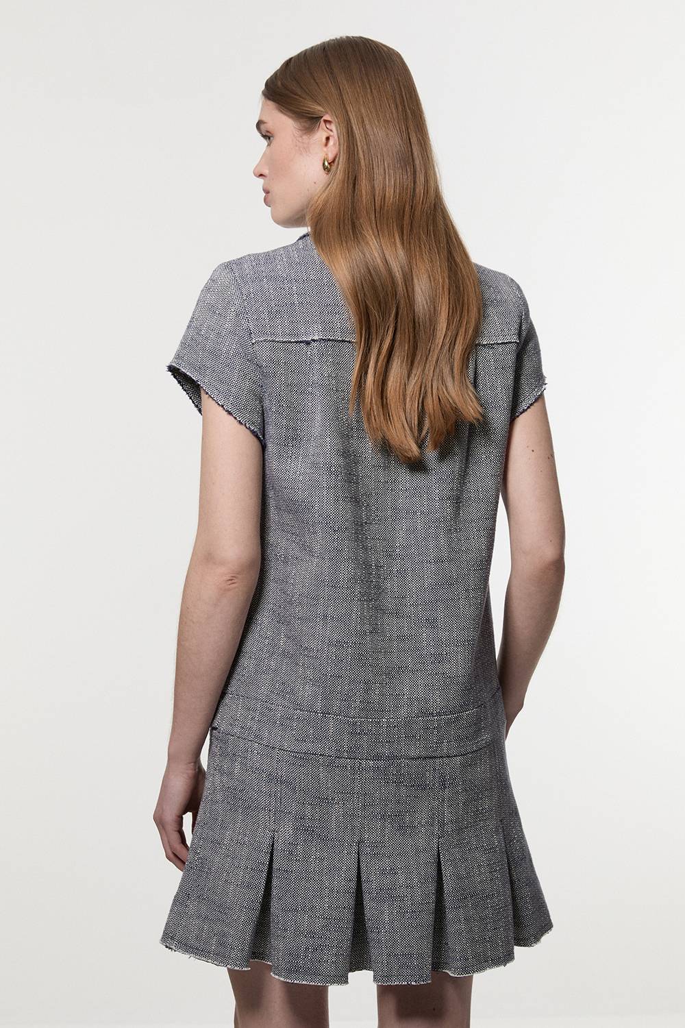 KarenMillen Petite robe mini ajustée en tweed de printemps