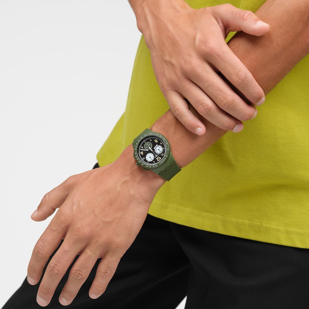 Swatch Original Chrono Nothing Basic About Green