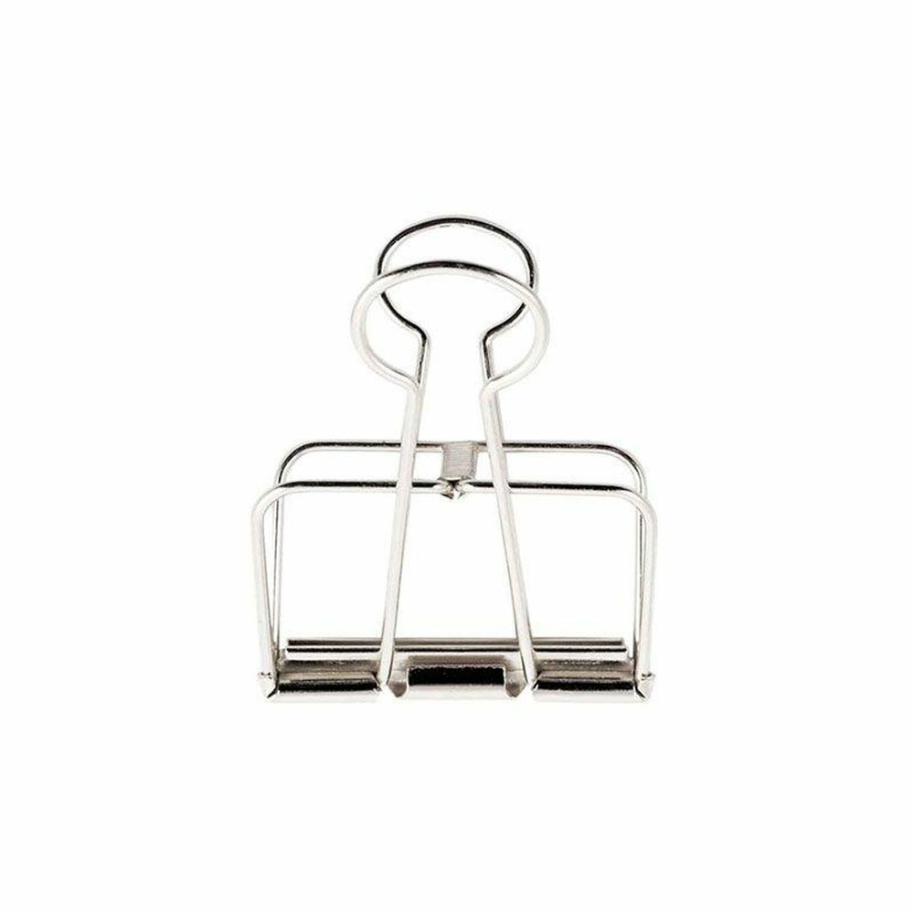 18 pinces double-clip argenté 19 mm