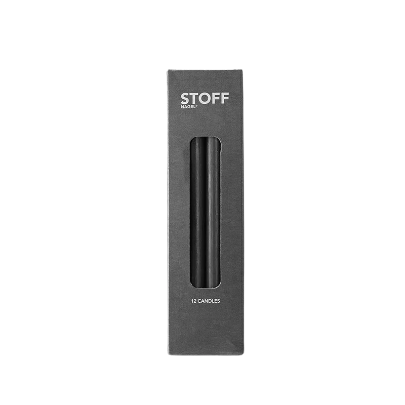 STOFF Nagel  Kertelys sort, H18 cm - 12 stk.