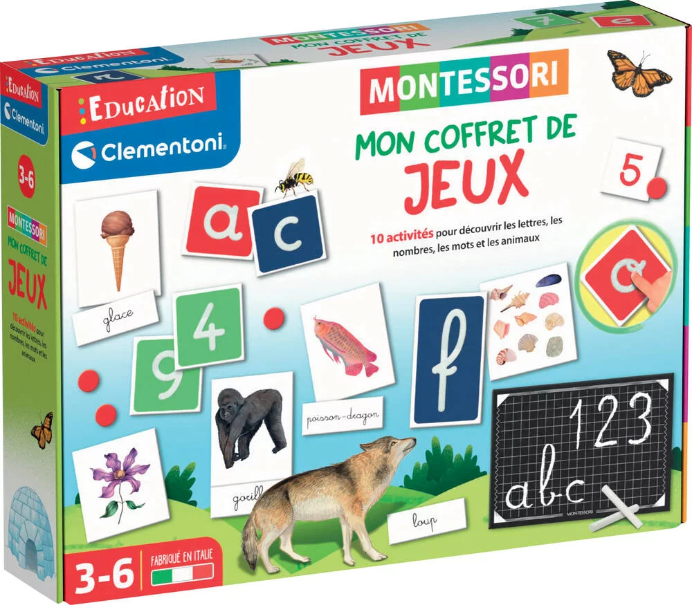 EDUCATION CLEMENTONI - MONTESSORI -MON COFFRET DE JEUX