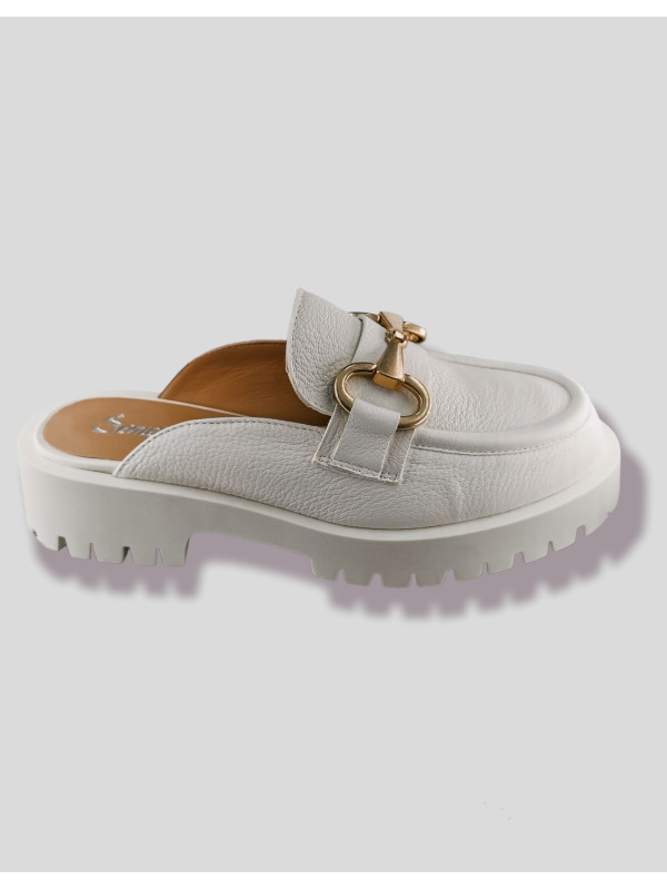 Mocassins Sabot E007E8 Pasman Bianco - Semerdjian