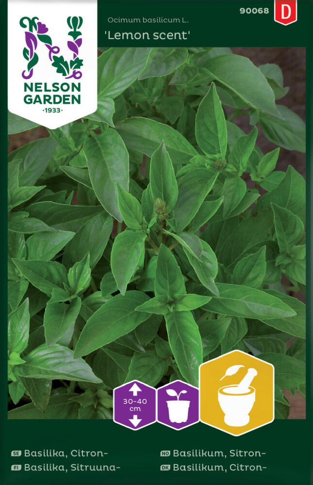 KRYDDERURTER NELSON GARDEN SITRONBASILIKUM LEMON SCENT