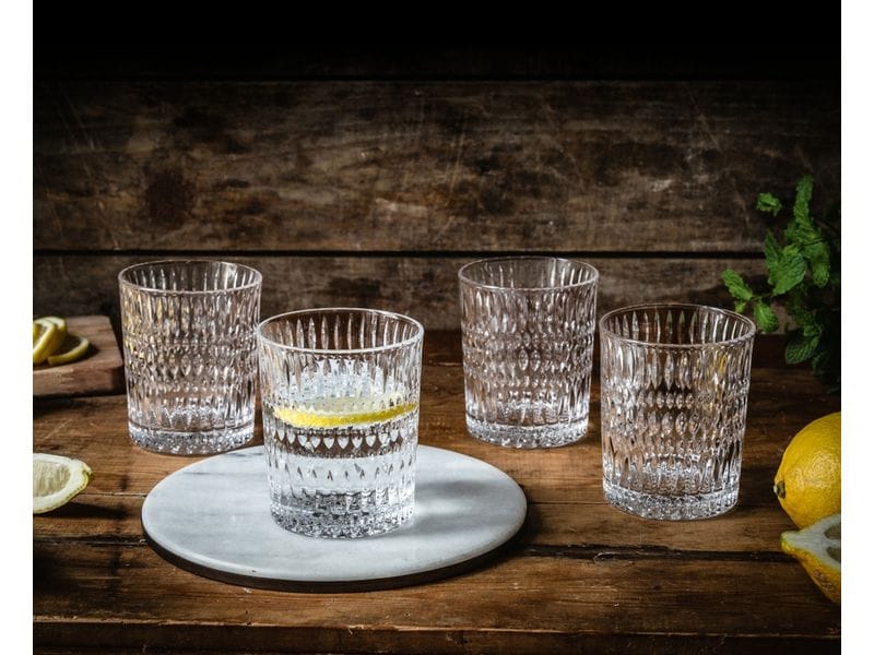 Nachtmann Whiskybecher Ethno, 4 Stück Whiskybecher aus Kristallglas