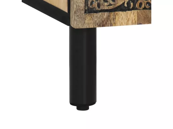 Armoire latérale 60x33x75 cm bois massif de manguier