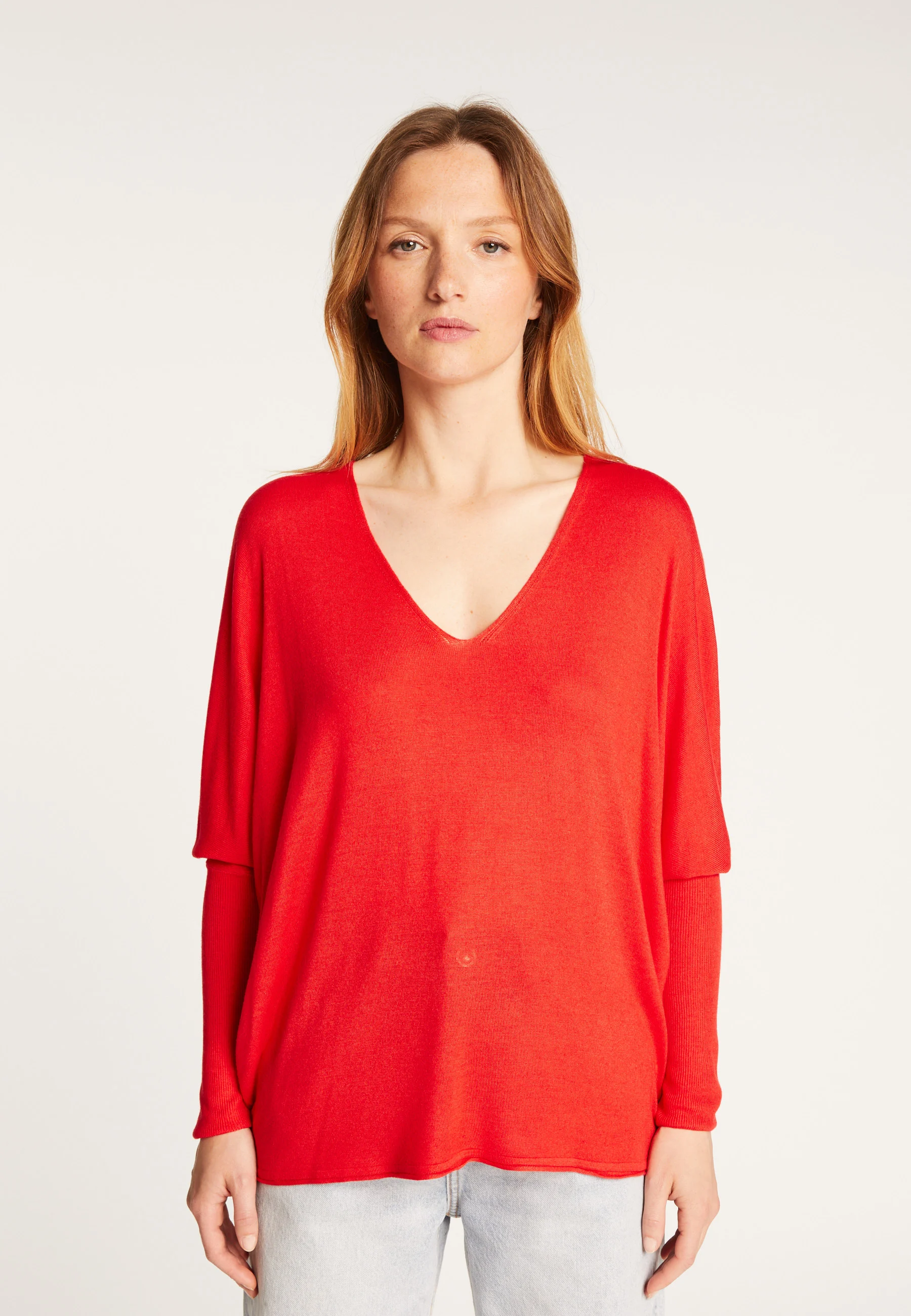 RICAAH24 - T-shirten fibre de bambou cachemire | Rouge