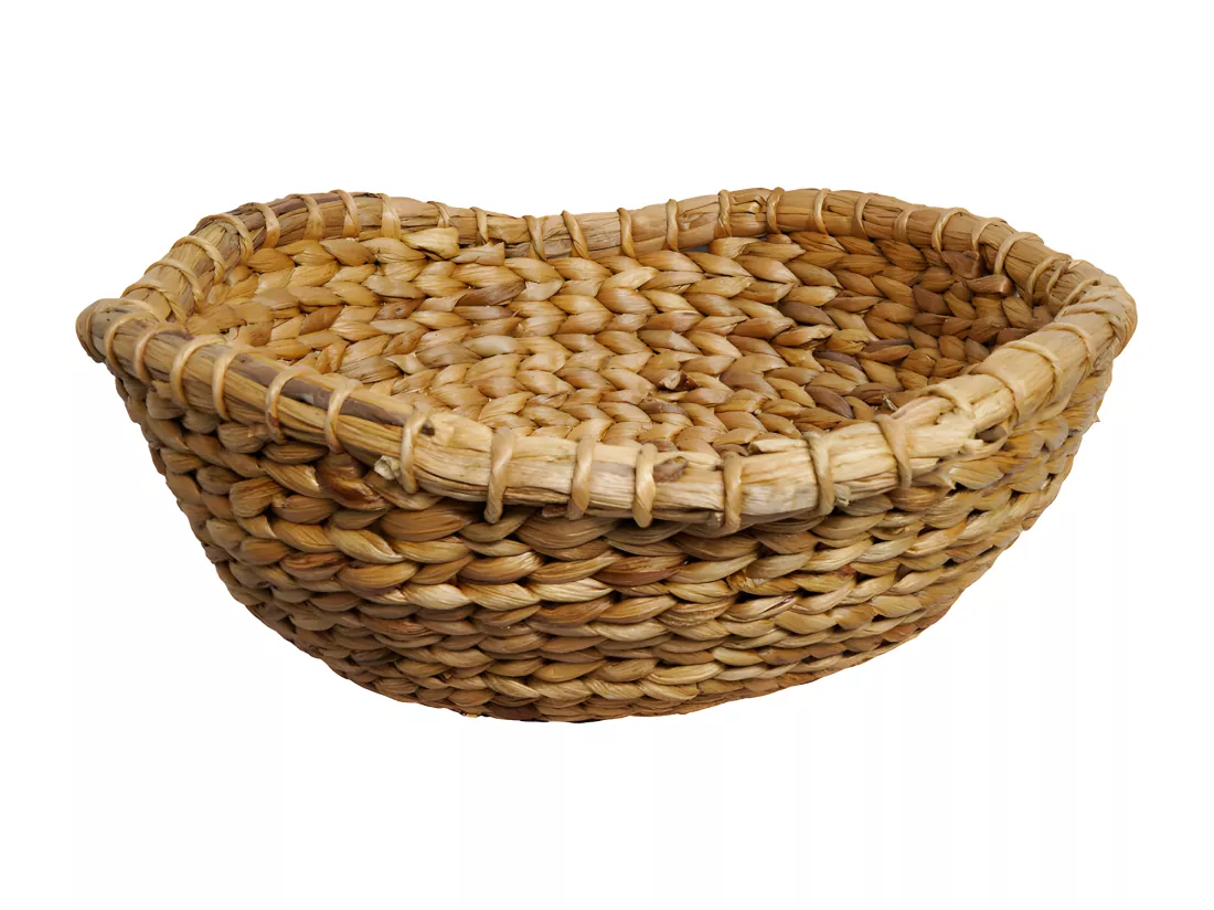 Panier rond corbeille à fruits 42 cm tissé en jacinthe d'eau – COVE