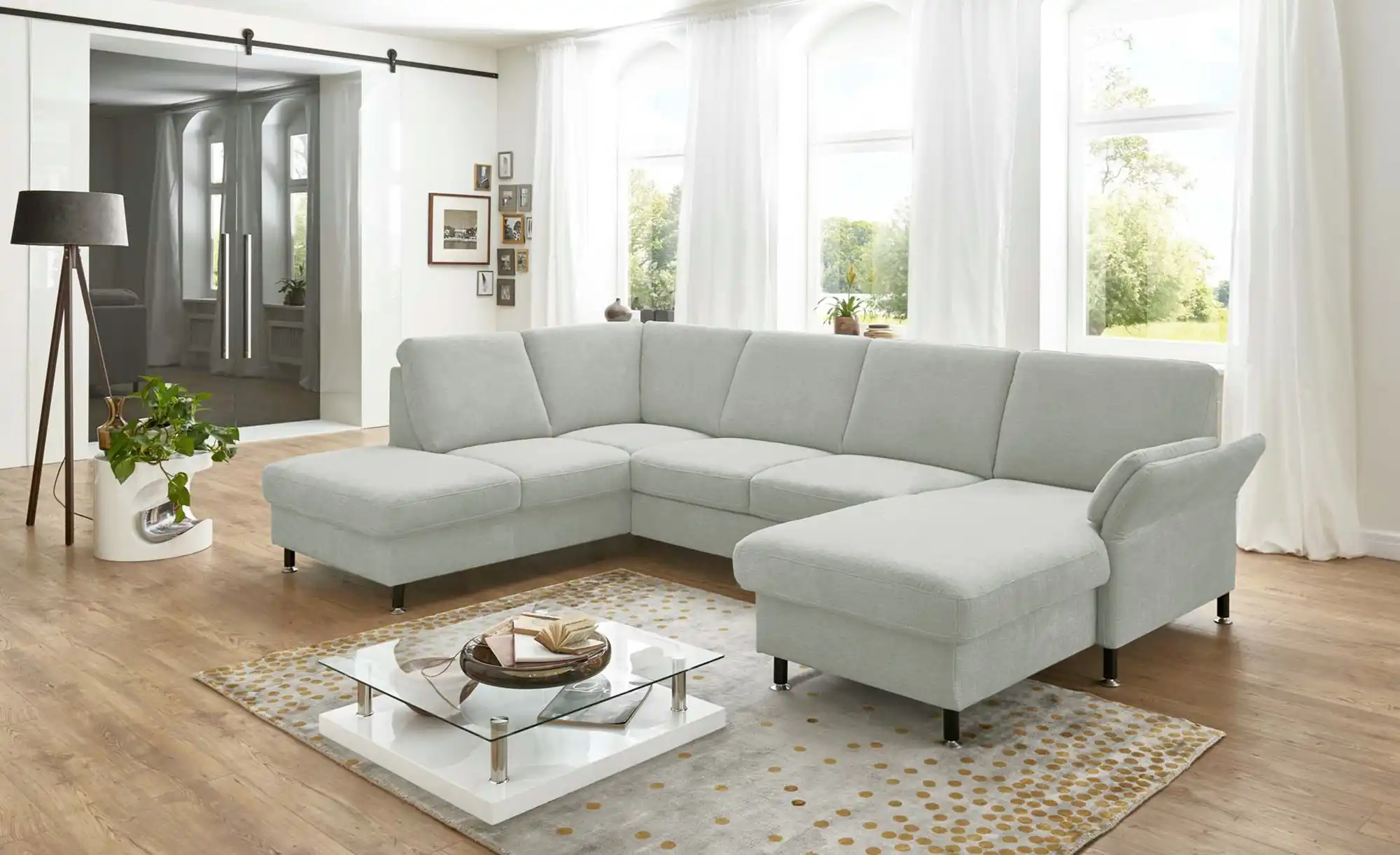 meinSofa Wohnlandschaft aus Flachgewebe Veit