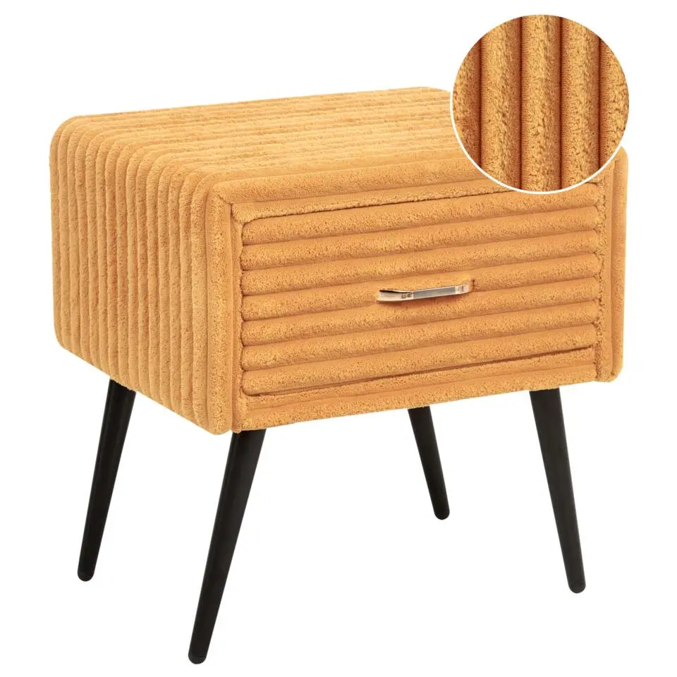 FLAYAT - Nachtkastje - Oranje - Corduroy