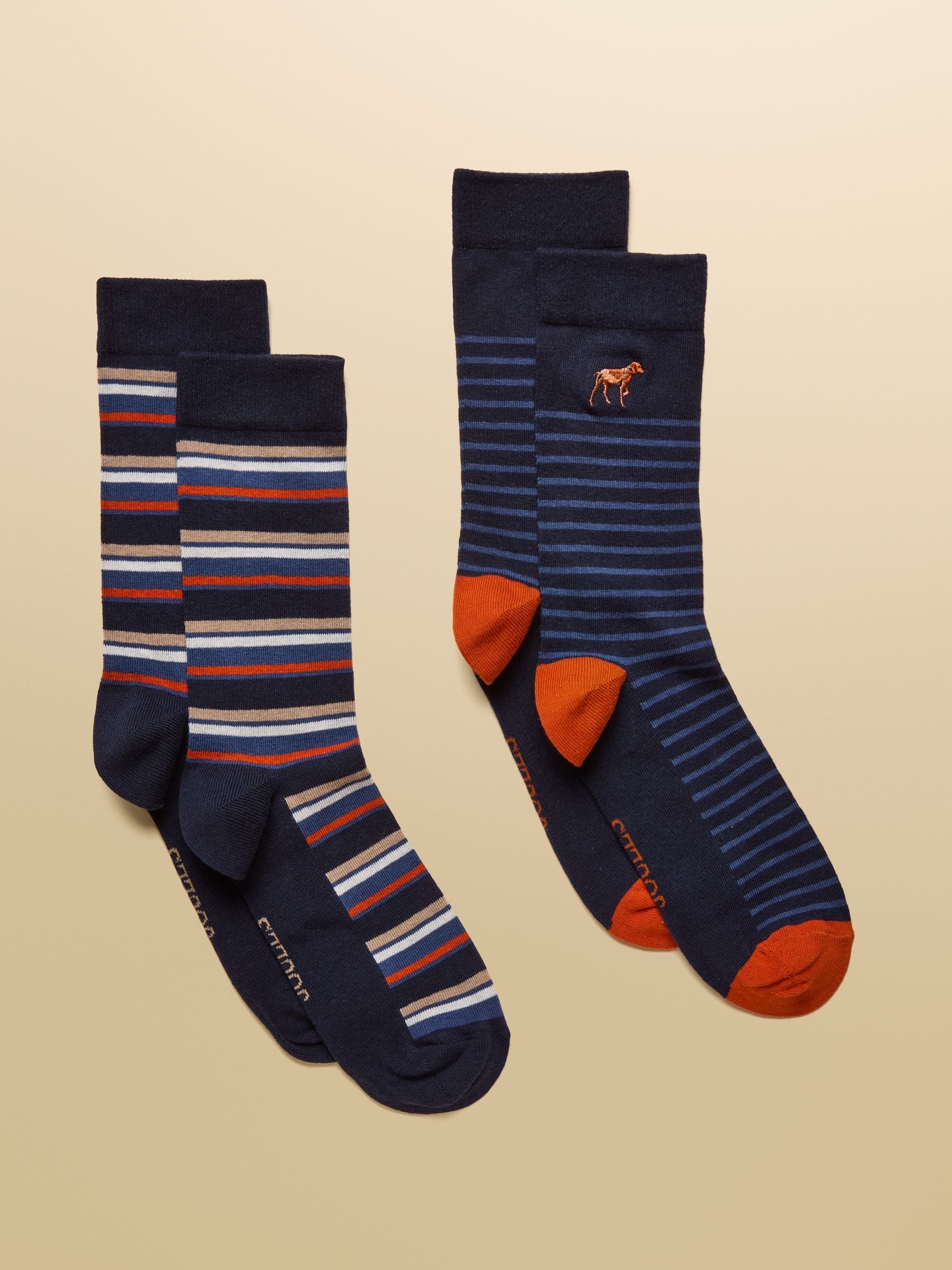 Navy & Ginger - Joules Kingsbury herensokken 2 pack (maat 7-12)