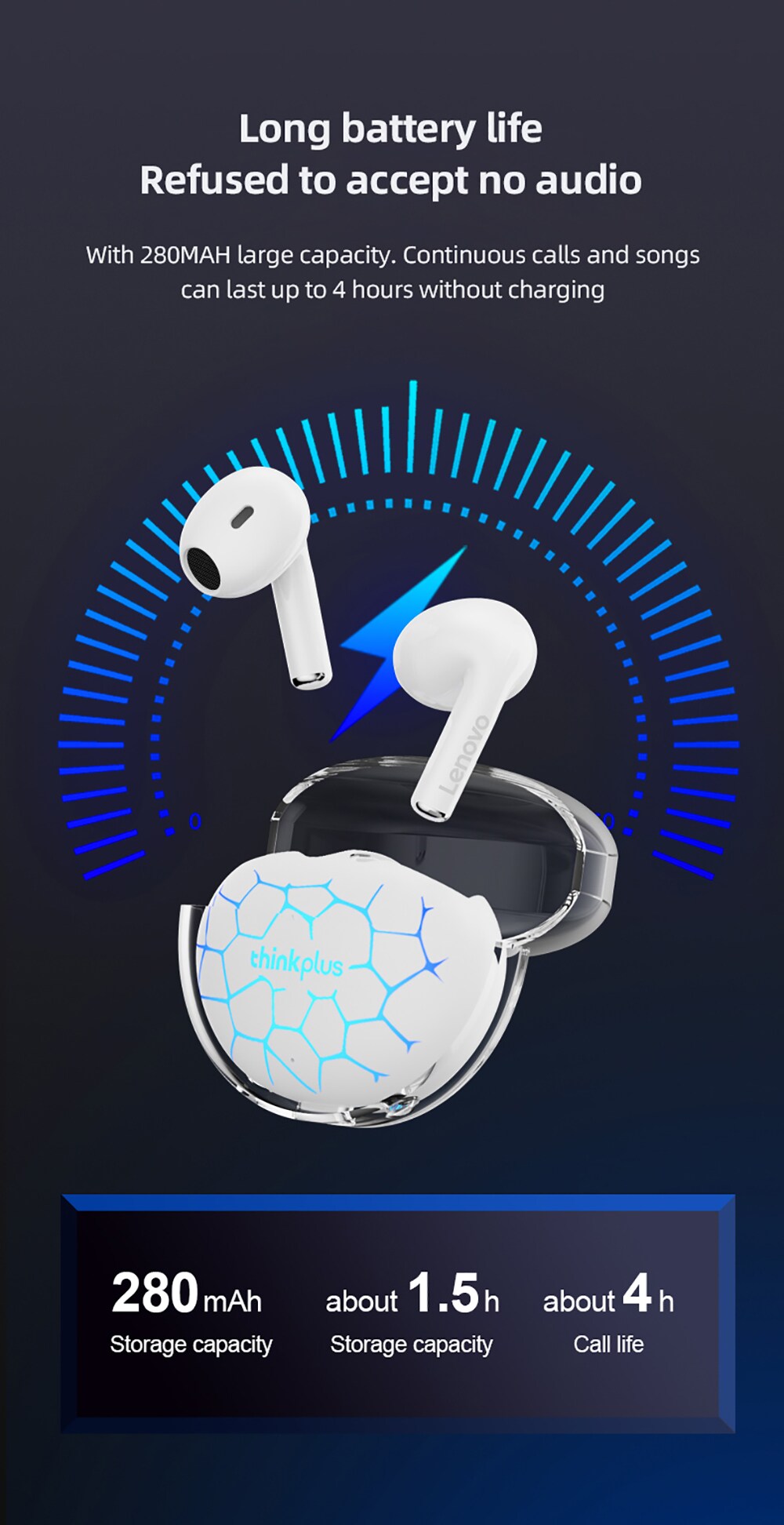 Lenovo LP80 Pro Bluetooth-Kopfhörer Schwarz