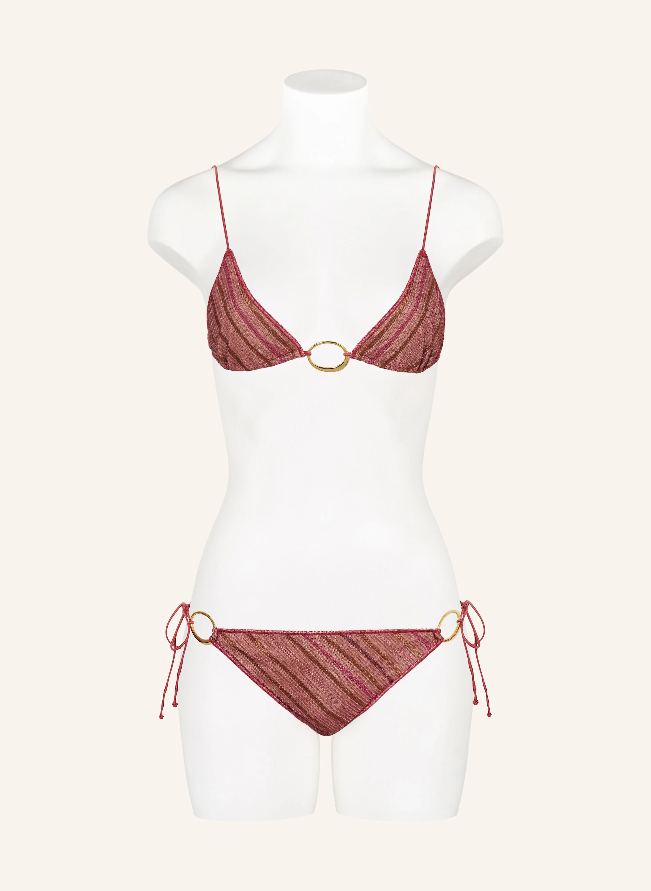 Oséree Triangel-Bikini SHINY STRIPES mit Glitzergarn