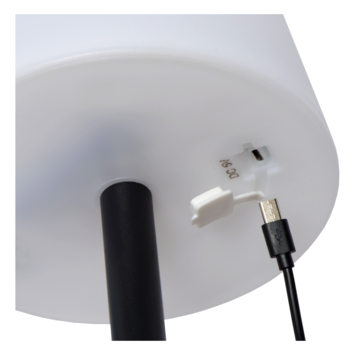 Lucide USB oplaadbare tafellamp Rio 1.8W zwart