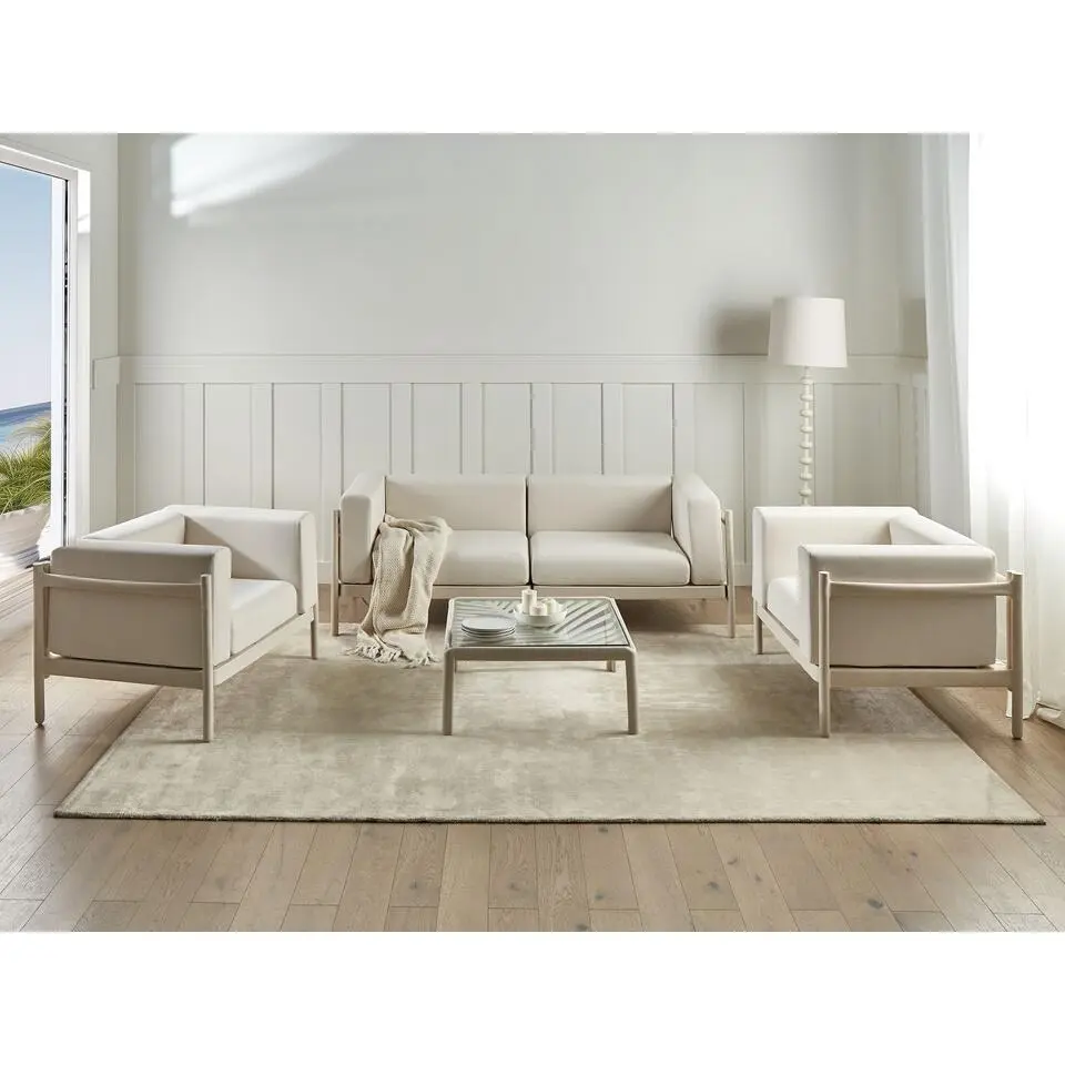 FERRETTI - Loungeset voor 4 - Lichtbeige - Synthetisch
