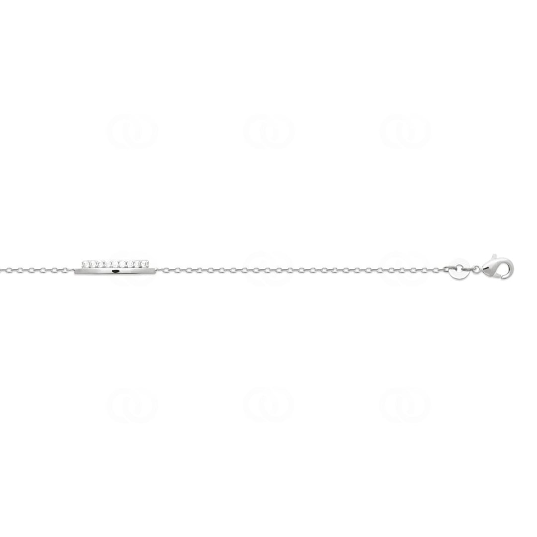 Armband 925 Silber rhodiniert mit Zirkonia - 18cm
