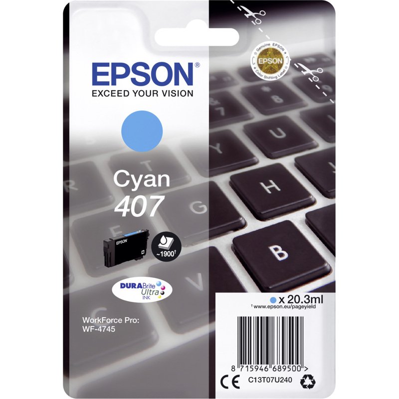 Epson 407 cartouche couleurs séparées pour imprimante jet d'encre
