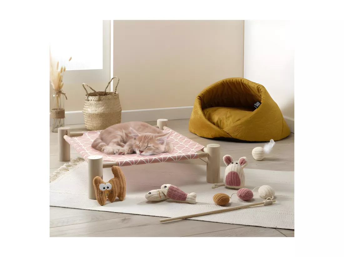 Lit Hamac pour Chat en Bois 